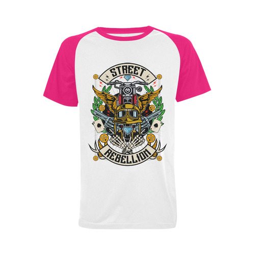 Street Rebellion Modern Pink Men's Raglan T-shirt (USA Size) (Model T11)