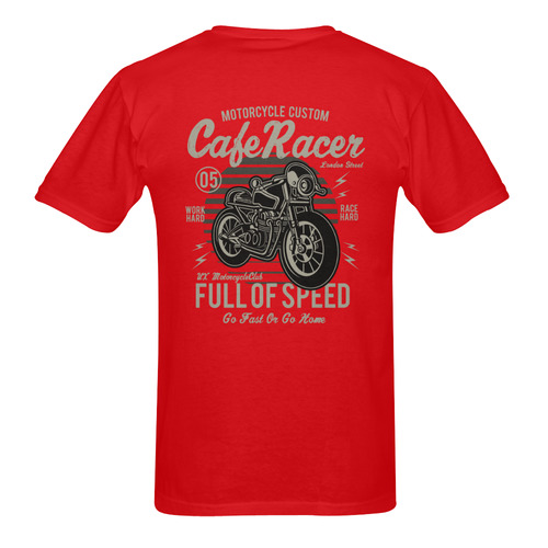 Cafe Racer Red Men's T-Shirt in USA Size (Two Sides Printing)