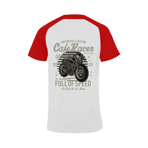 Cafe Racer Red Men's Raglan T-shirt (USA Size) (Model T11)