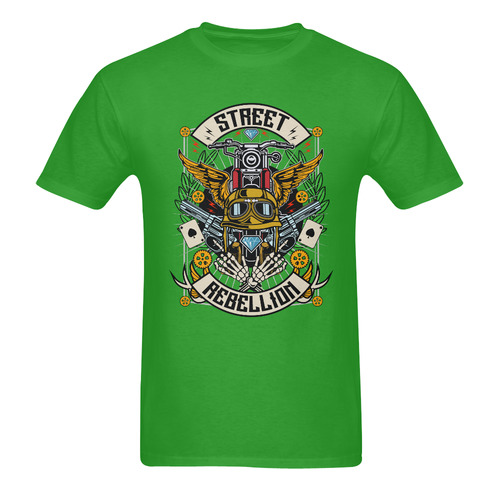 Street Rebellion Modern Green Men's T-Shirt in USA Size (Two Sides Printing)