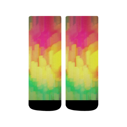 Pastel shapes painting Quarter Socks