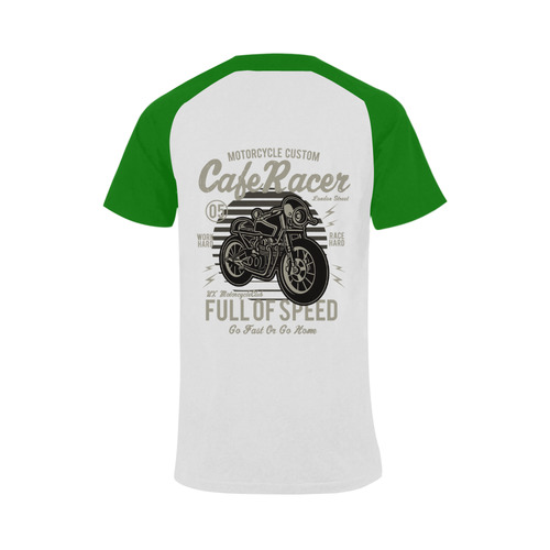 Cafe Racer Green Men's Raglan T-shirt (USA Size) (Model T11)