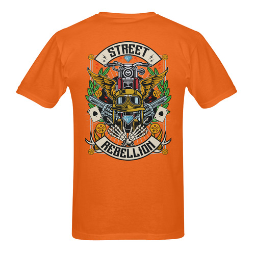Street Rebellion Modern Orange Men's T-Shirt in USA Size (Two Sides Printing)