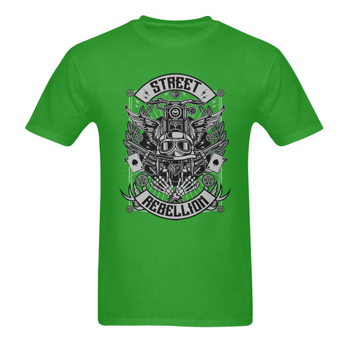 Street Rebellion Green Men's T-Shirt in USA Size (Two Sides Printing)