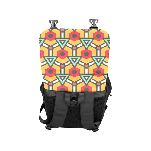 Triangles and hexagons pattern Casual Shoulders Backpack (Model 1623)