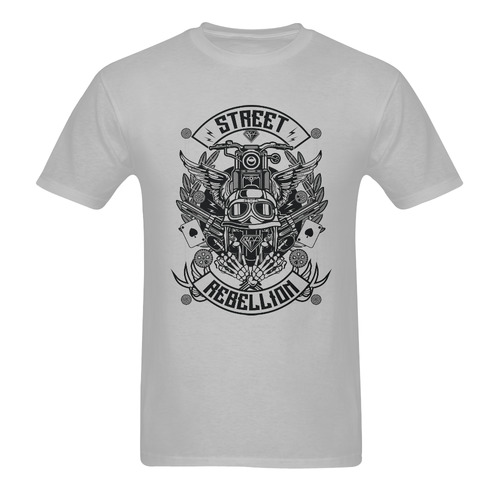 Street Rebellion Grey Men's T-Shirt in USA Size (Two Sides Printing)