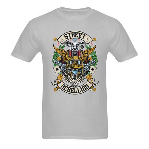 Street Rebellion Modern Grey Men's T-Shirt in USA Size (Two Sides Printing)