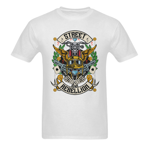 Street Rebellion Modern White Men's T-Shirt in USA Size (Two Sides Printing)