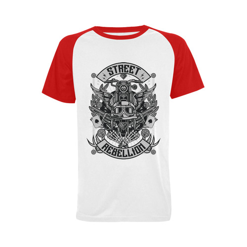 Street Rebellion Red Men's Raglan T-shirt (USA Size) (Model T11)