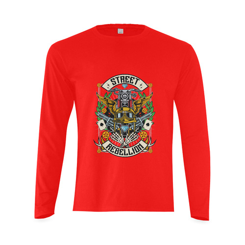 Street Rebellion Modern Red Sunny Men's T-shirt (long-sleeve) (Model T08)