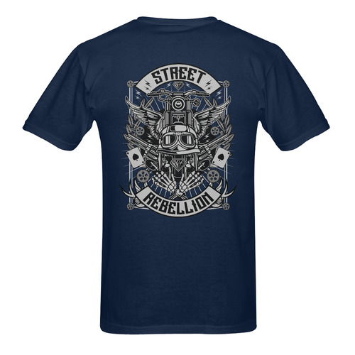 Street Rebellion Dark Blue Men's T-Shirt in USA Size (Two Sides Printing)
