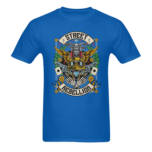 Street Rebellion Modern Blue Men's T-Shirt in USA Size (Two Sides Printing)
