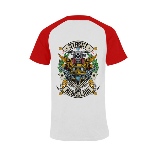 Street Rebellion Modern Red Men's Raglan T-shirt (USA Size) (Model T11)