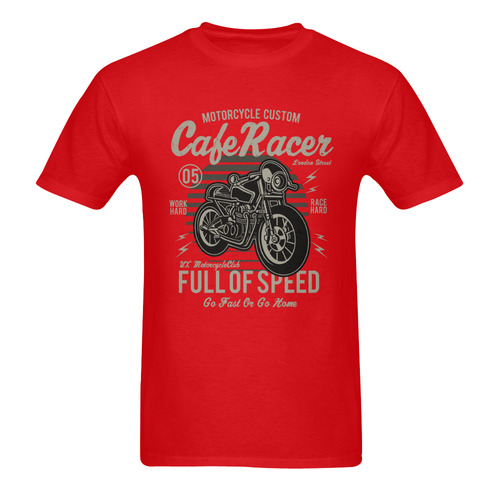 Cafe Racer Red Men's T-Shirt in USA Size (Two Sides Printing)