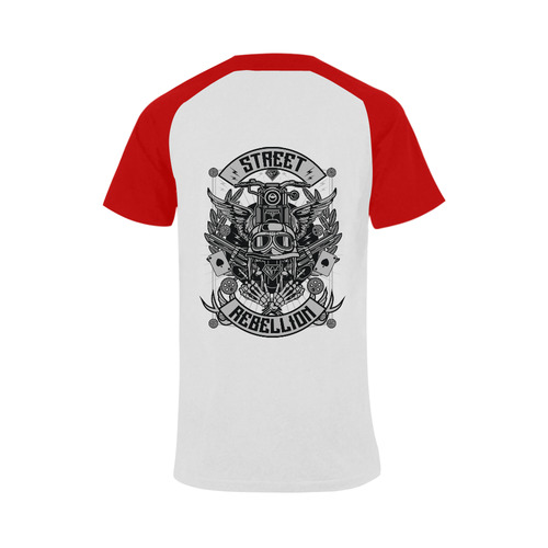 Street Rebellion Red Men's Raglan T-shirt (USA Size) (Model T11)