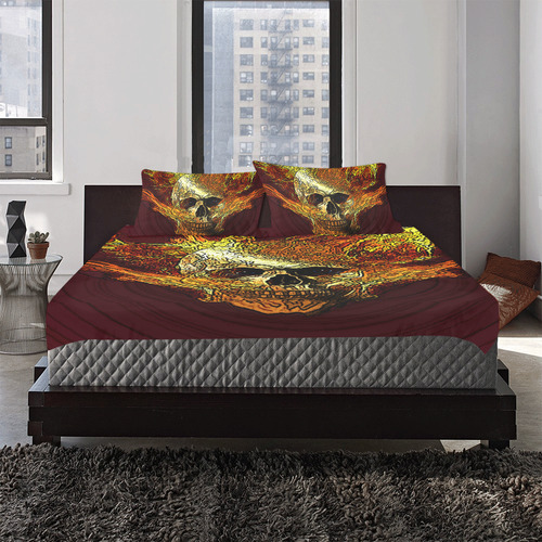 Skull20170533_by_JAMColors 3-Piece Bedding Set