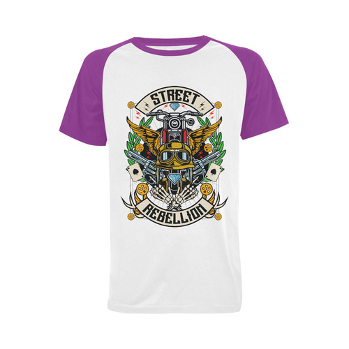 Street Rebellion Modern Purple Men's Raglan T-shirt (USA Size) (Model T11)