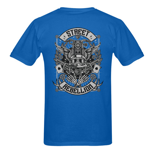 Street Rebellion Blue Men's T-Shirt in USA Size (Two Sides Printing)