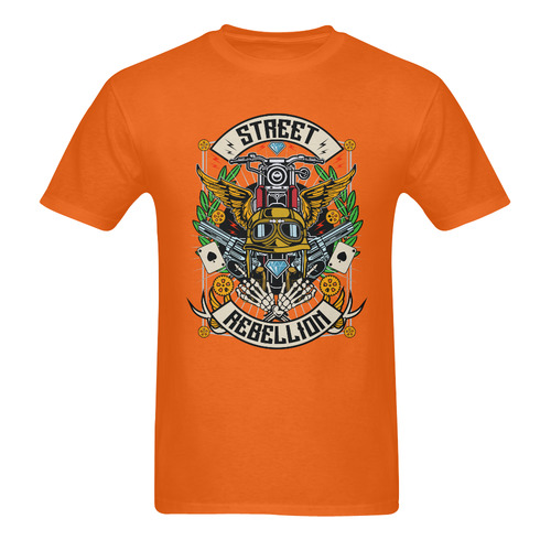 Street Rebellion Modern Orange Men's T-Shirt in USA Size (Two Sides Printing)