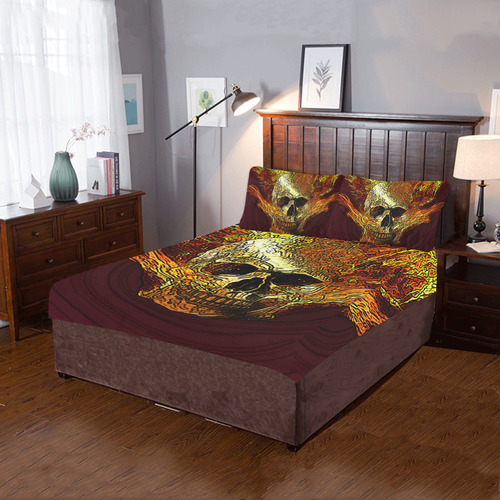 Skull20170533_by_JAMColors 3-Piece Bedding Set