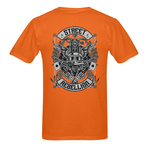 Street Rebellion Orange Men's T-Shirt in USA Size (Two Sides Printing)