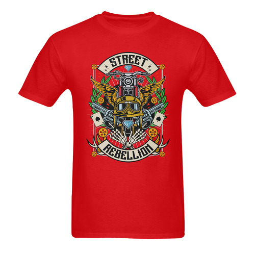 Street Rebellion Modern Red Men's T-Shirt in USA Size (Two Sides Printing)