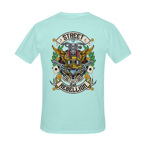 Street Rebellion Modern Light Blue Men's Slim Fit T-shirt (Model T13)