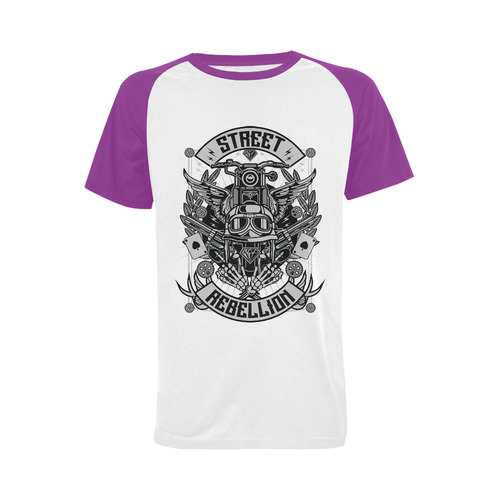 Street Rebellion Purple Men's Raglan T-shirt (USA Size) (Model T11)
