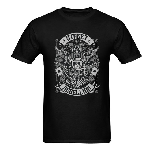 Street Rebellion Black Men's T-Shirt in USA Size (Two Sides Printing)