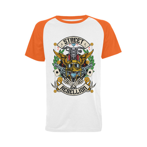 Street Rebellion Modern Orange Men's Raglan T-shirt (USA Size) (Model T11)