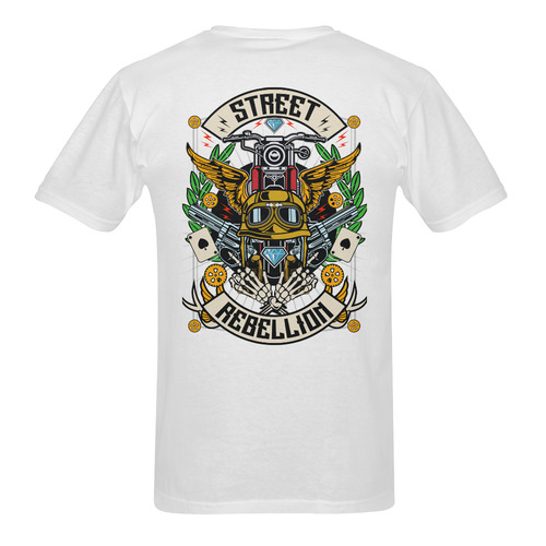 Street Rebellion Modern White Men's T-Shirt in USA Size (Two Sides Printing)