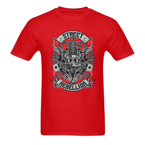 Street Rebellion Red Men's T-Shirt in USA Size (Two Sides Printing)