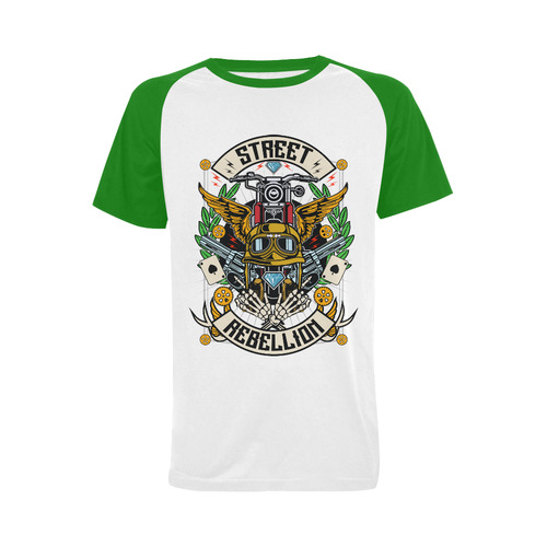 Street Rebellion Modern Green Men's Raglan T-shirt (USA Size) (Model T11)