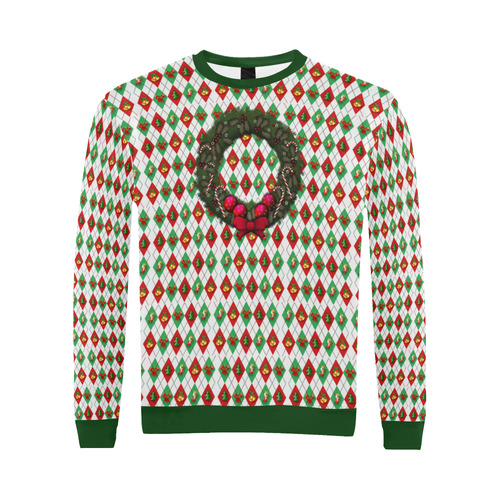 Ugly Christmas All Over Print Crewneck Sweatshirt for Men/Large (Model H18)