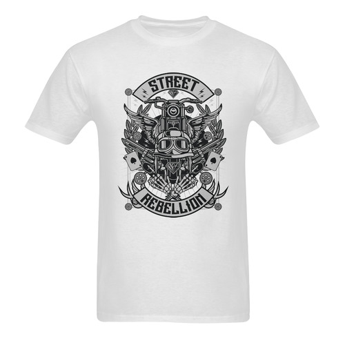Street Rebellion White Men's T-Shirt in USA Size (Two Sides Printing)