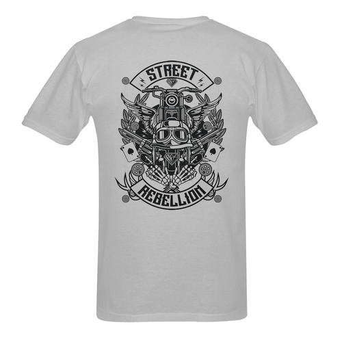 Street Rebellion Grey Men's T-Shirt in USA Size (Two Sides Printing)