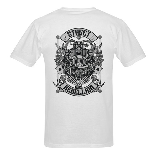 Street Rebellion White Men's T-Shirt in USA Size (Two Sides Printing)