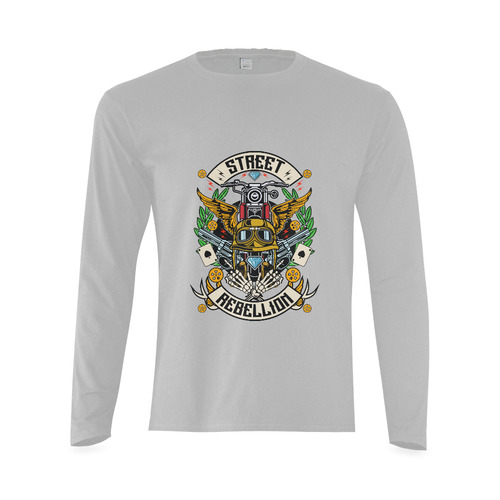 Street Rebellion Modern Grey Sunny Men's T-shirt (long-sleeve) (Model T08)
