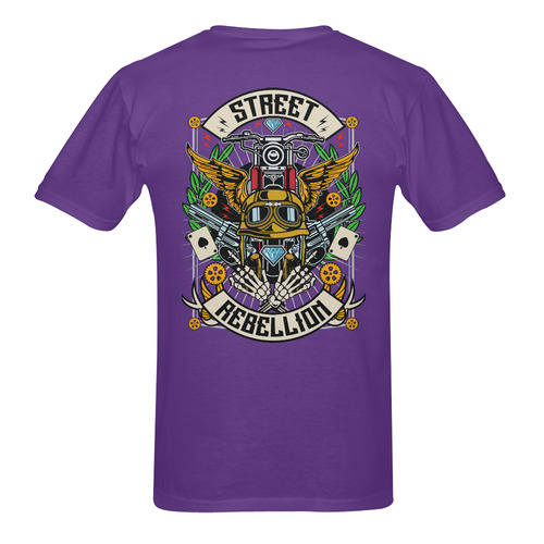 Street Rebellion Modern Purple Men's T-Shirt in USA Size (Two Sides Printing)