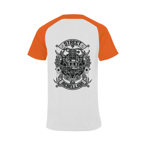Street Rebellion Orange Men's Raglan T-shirt (USA Size) (Model T11)