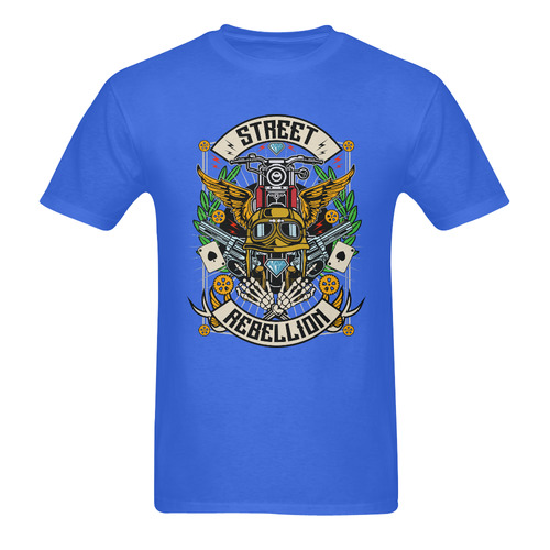 Street Rebellion Modern Blue Sunny Men's T- shirt (Model T06)