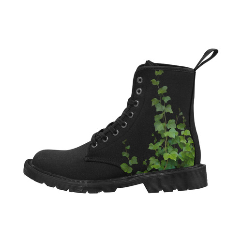 Vines, climbing plant watercolor Martin Boots for Women (Black) (Model 1203H)