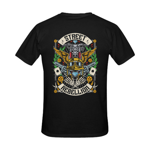 Street Rebellion Modern Black Men's Slim Fit T-shirt (Model T13)