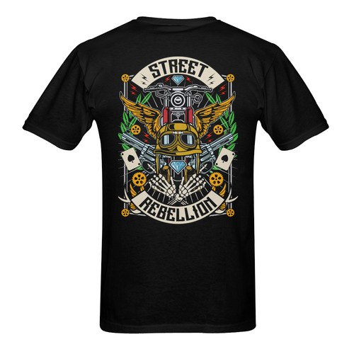 Street Rebellion Modern Black Men's T-Shirt in USA Size (Two Sides Printing)