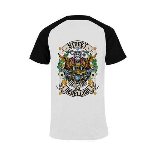 Street Rebellion Modern Black Men's Raglan T-shirt (USA Size) (Model T11)