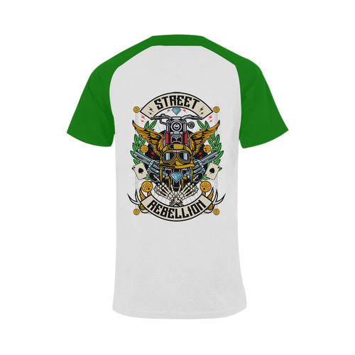 Street Rebellion Modern Green Men's Raglan T-shirt (USA Size) (Model T11)