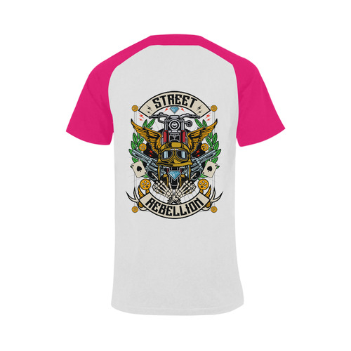 Street Rebellion Modern Pink Men's Raglan T-shirt (USA Size) (Model T11)