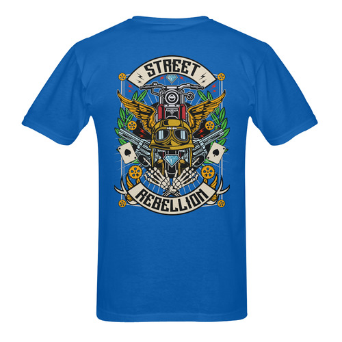 Street Rebellion Modern Blue Men's T-Shirt in USA Size (Two Sides Printing)