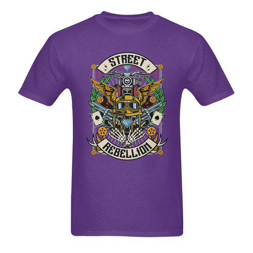 Street Rebellion Modern Purple Men's T-Shirt in USA Size (Two Sides Printing)