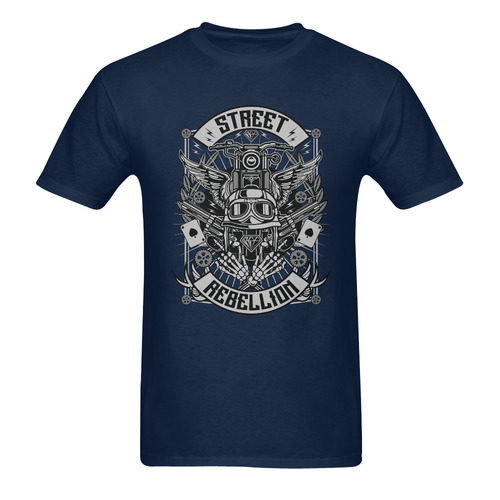 Street Rebellion Dark Blue Men's T-Shirt in USA Size (Two Sides Printing)